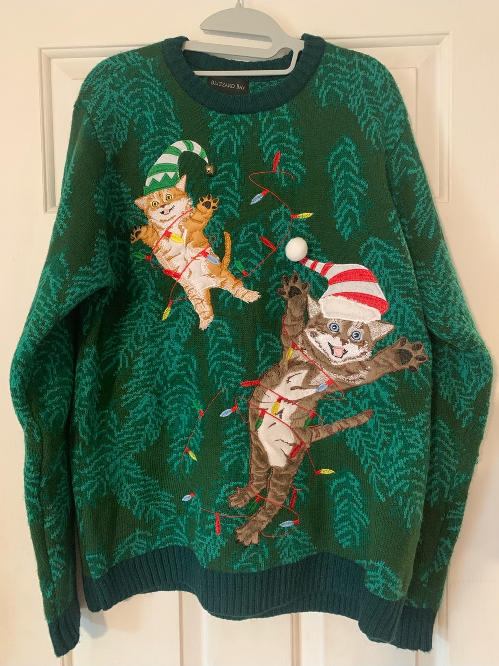 Crazy Christmas Cat Sweater L